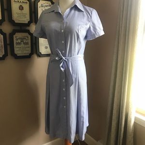 Brooks Brothers 346 Tie Waist Fitted Shirt Dress 6